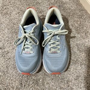 Hoka Light Blue and Gray Athletic Shoes